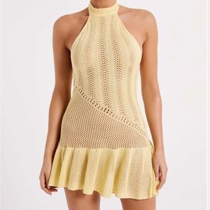 Meshki Mixed Yarn Halter Dress